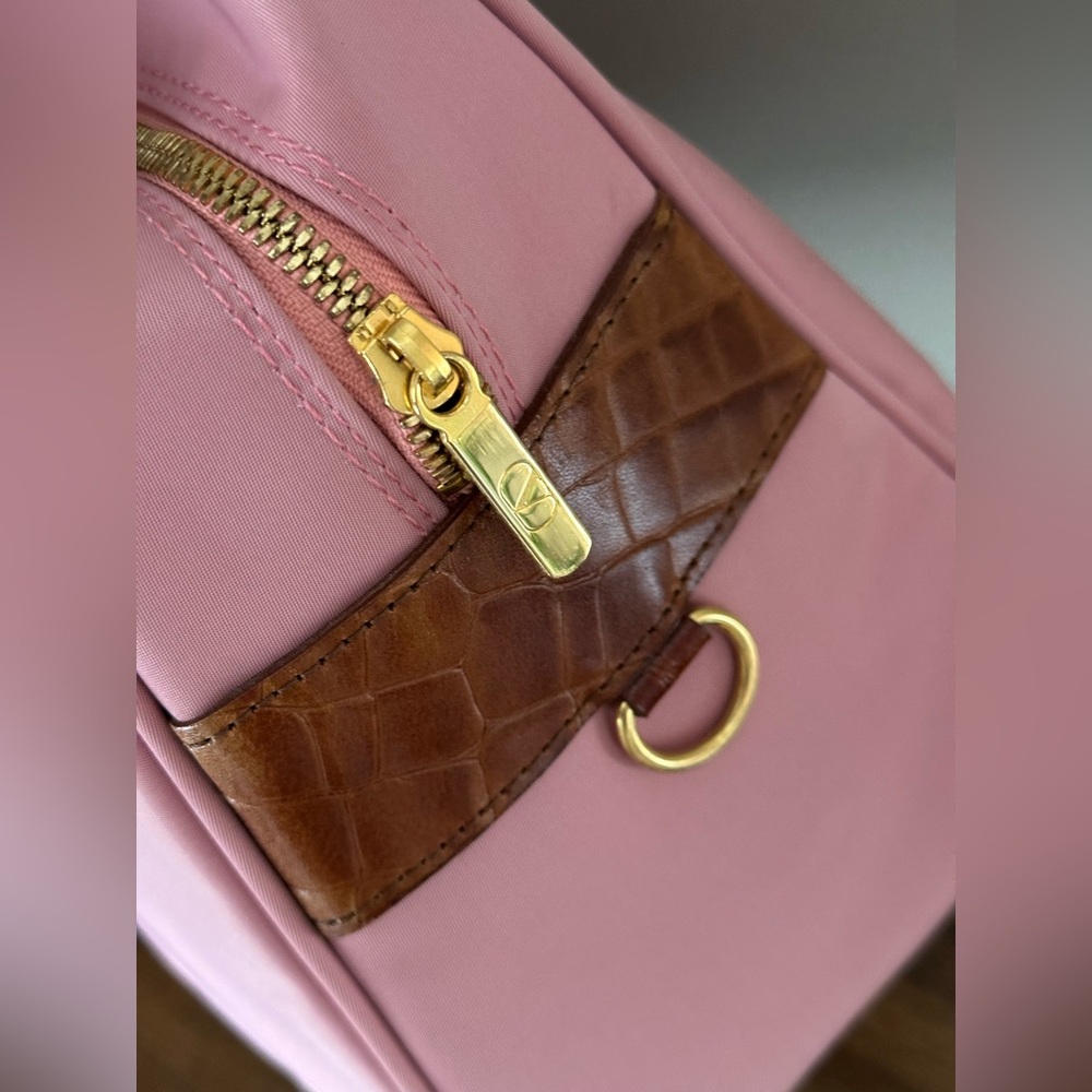 Valentino Garavani Pink and Brown Satchel - Picture 6 of 12